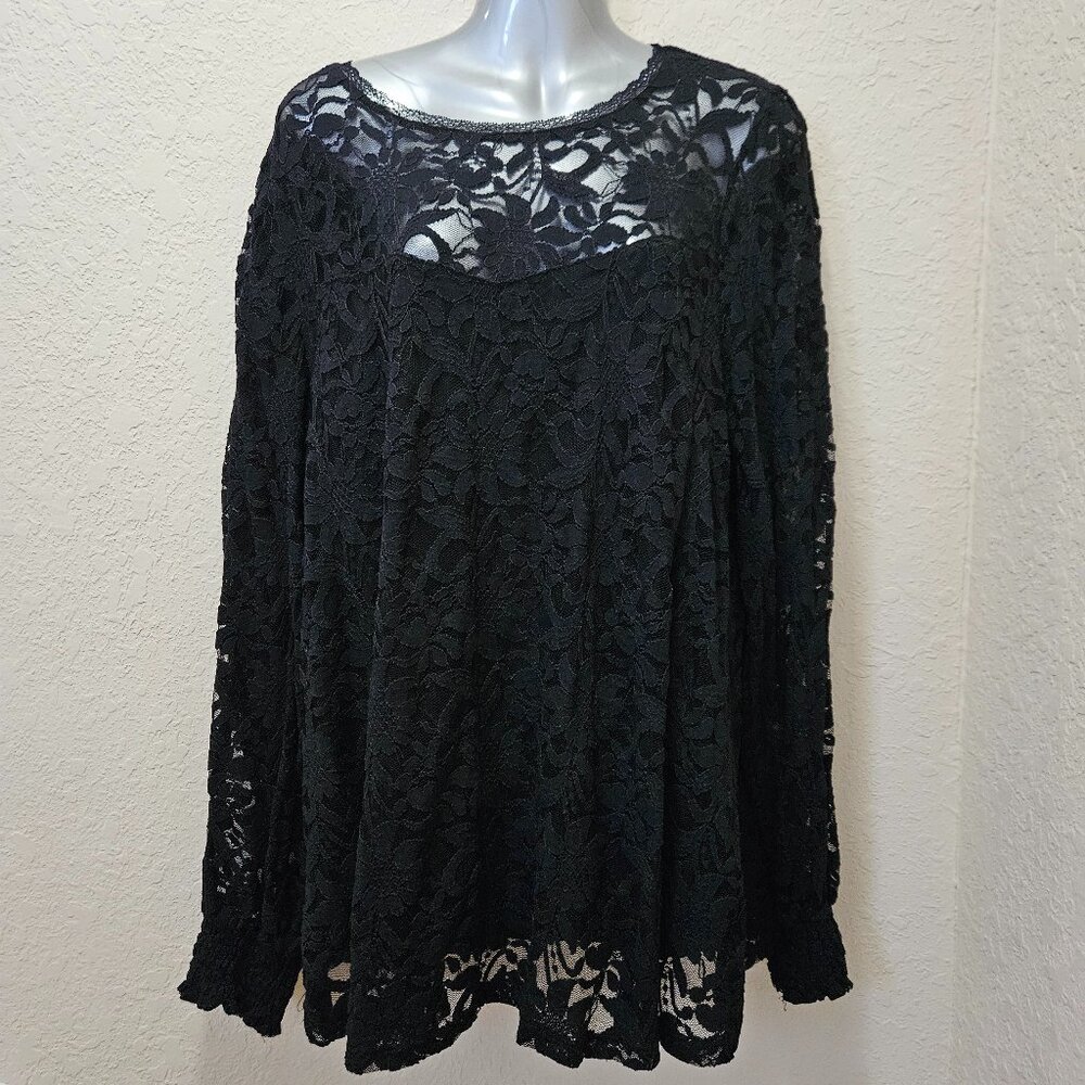 Torrid Black Lace Top